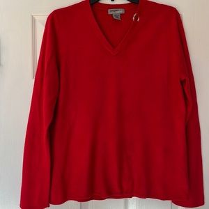 Red Light Weight Knit Sweater